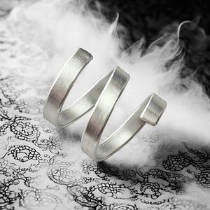 5 For $25💫Alternative Silver Aluminum Coiled Ring